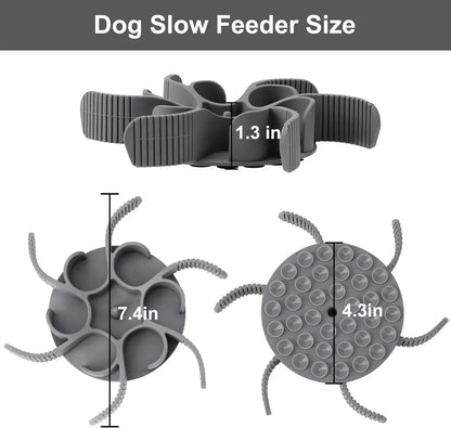 Dog Slow Feeder Bowls Silicone Spiral Pet Food Feeder Insert to Slow Down Eating for Large Medium Small Breed Dogs
