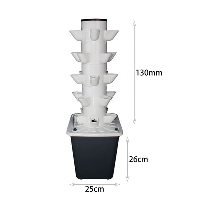 15/18/25/30 Holes Hydroponic Grow System Tower Kit Garden Planter Home Yard Water Pump Home Vertical Gardening Planter