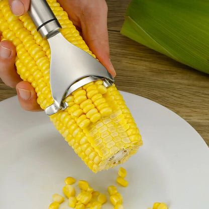 Corn Peeler Stainless Stee Corn Cob Stripper Tool Corn Thresher from the Cob Removes Corn Kernels From Corn Cobs In Seconds