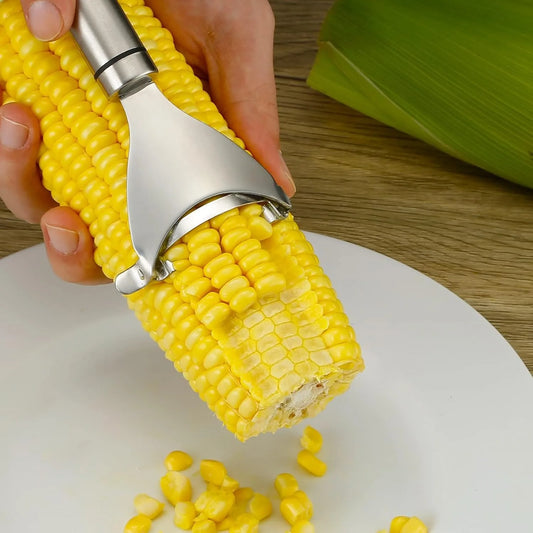 Corn Peeler Stainless Stee Corn Cob Stripper Tool Corn Thresher from the Cob Removes Corn Kernels From Corn Cobs In Seconds