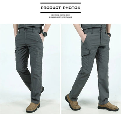 2025 Outdoor Waterproof Tactical Cargo Pants Men Breathable Summer Casual Army Military Long Trousers Male Quick Dry Cargo Pants