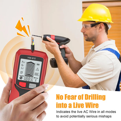 Handheld 6 in 1 Metal Detector Wall Finders Multifunction Wood Stud Finder Metal Pipes AC Wire Metal Depth Measure Floor Scanner