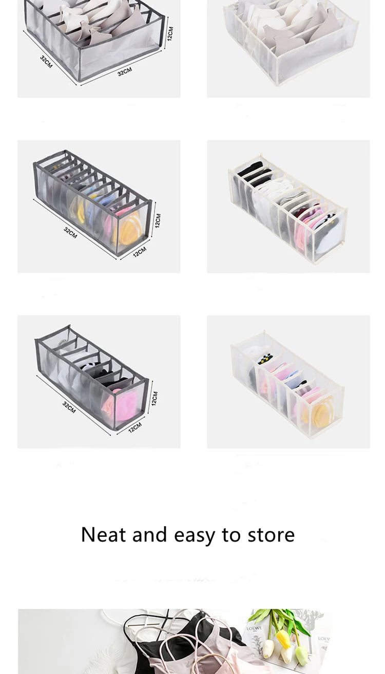 Organizer For Underwear Socks Bra Pants Scarf Tie Storage Box Jeans Clothing Organization Dividers For Drawers Clothes Organizer