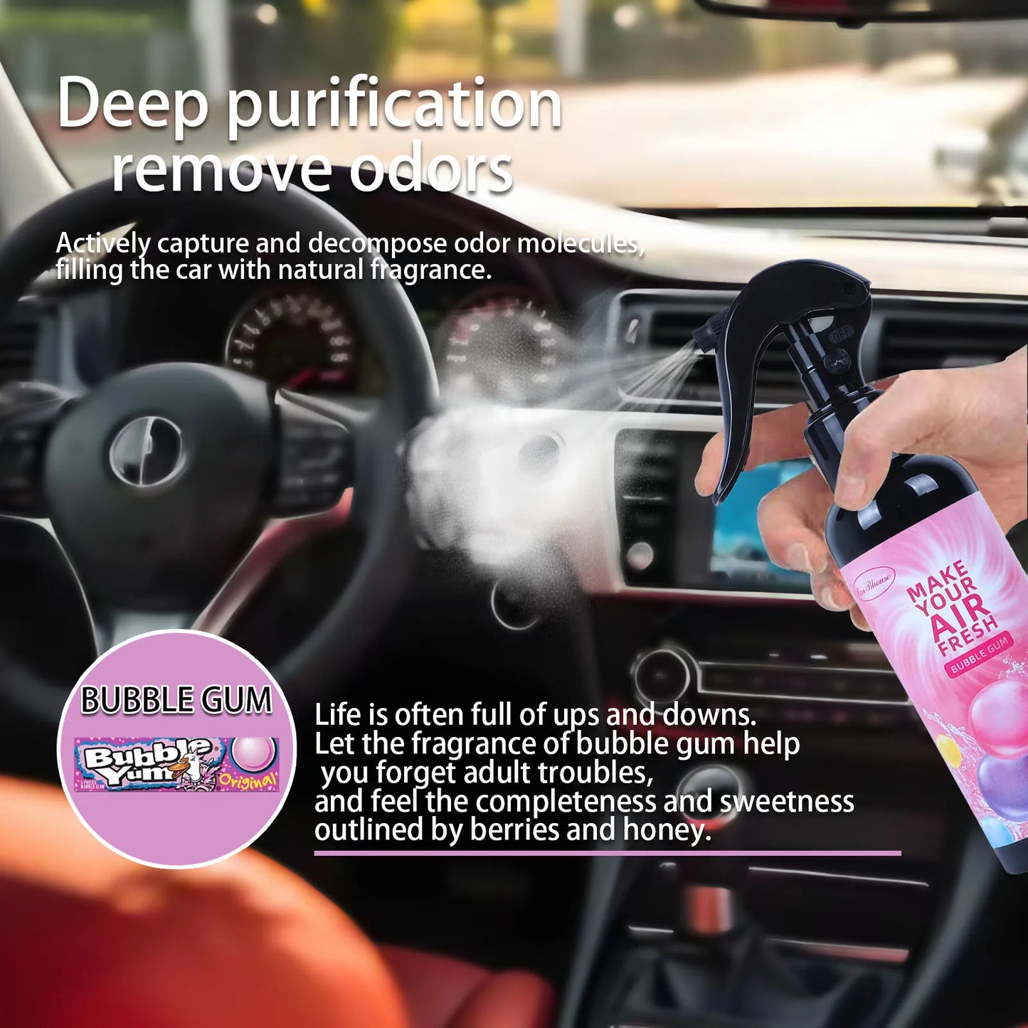 150ML Hand - sprayed Air Freshener, Car Spray, Home Air Purifying and Deodorizing Perfume