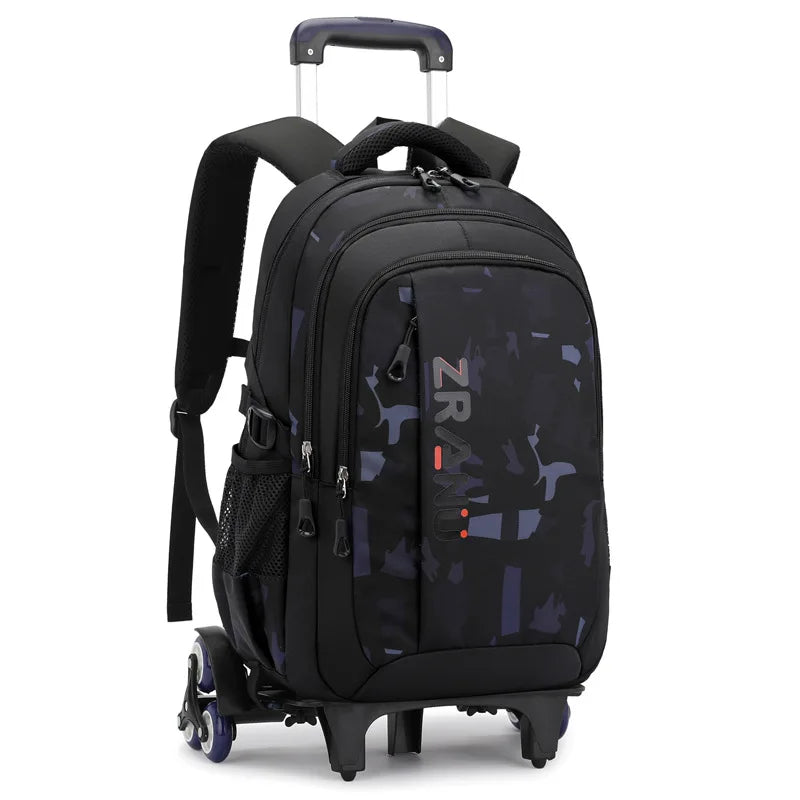 School Rolling backpack bag School Bags with wheels Student wheeled Backpacks for boys Children School Trolley Bag Waterproof