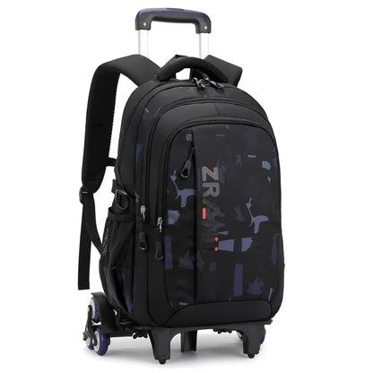 School Rolling backpack bag School Bags with wheels Student wheeled Backpacks for boys Children School Trolley Bag Waterproof
