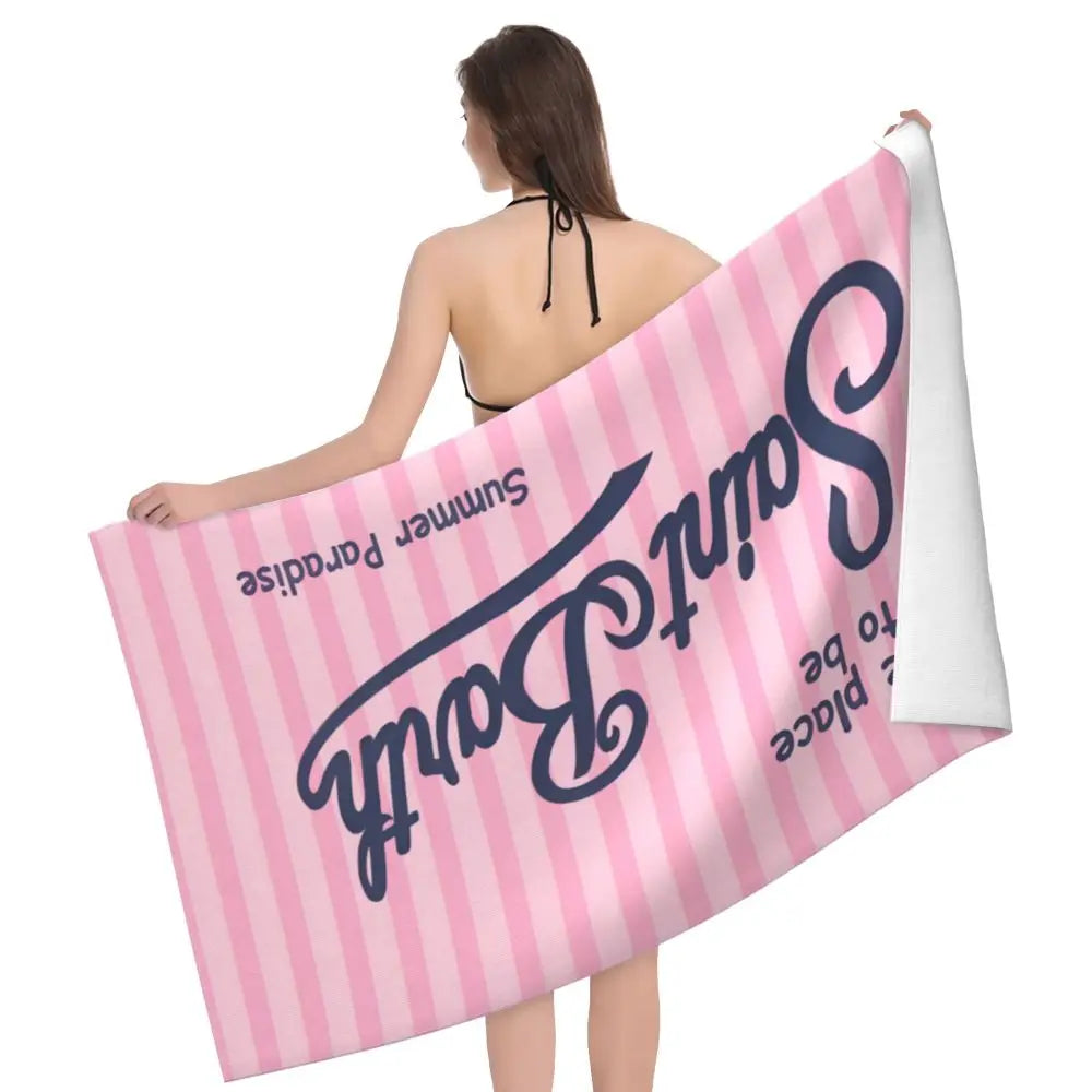 S-Saint B-Barth Beach Towel for Adults – Soft, Absorbent, and Lightweight for Travel