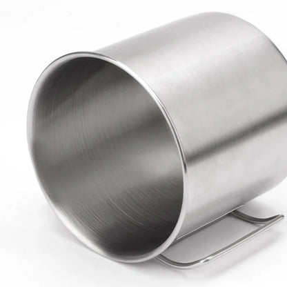 Stainless Steel Camping Cup 250/350/500ml Portable Carabiner Cups Outdoor Water Cup Mug With Foldable Handle Kitchen Drinkware