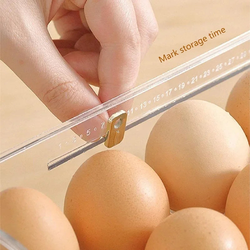 New Egg Storage Box Refrigerator Organizer Food Containers Egg Fresh-keeping Case Holder Tray Dispenser Kitchen Storage Boxes