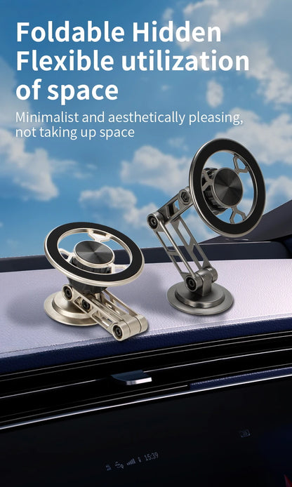 Universal metal magnetic mobile phone holder Foldable rotating mobile phone holder Dashboard windshield Car mobile phone holder