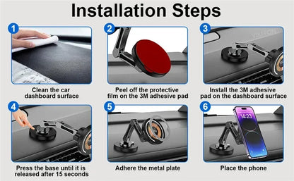 Magnetic Wireless Car Charger Phone Fast Car Charing Air Vent Mount Station For Iphone 15 14 13 12 Pro Max Magnet Phone Holder