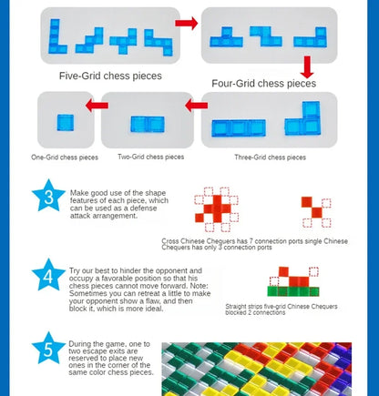 Intellectual Puzzle Blokus Board Game English Version Party Games for Children Toy Kids Tos Family Game 2 Player/4 Player Set