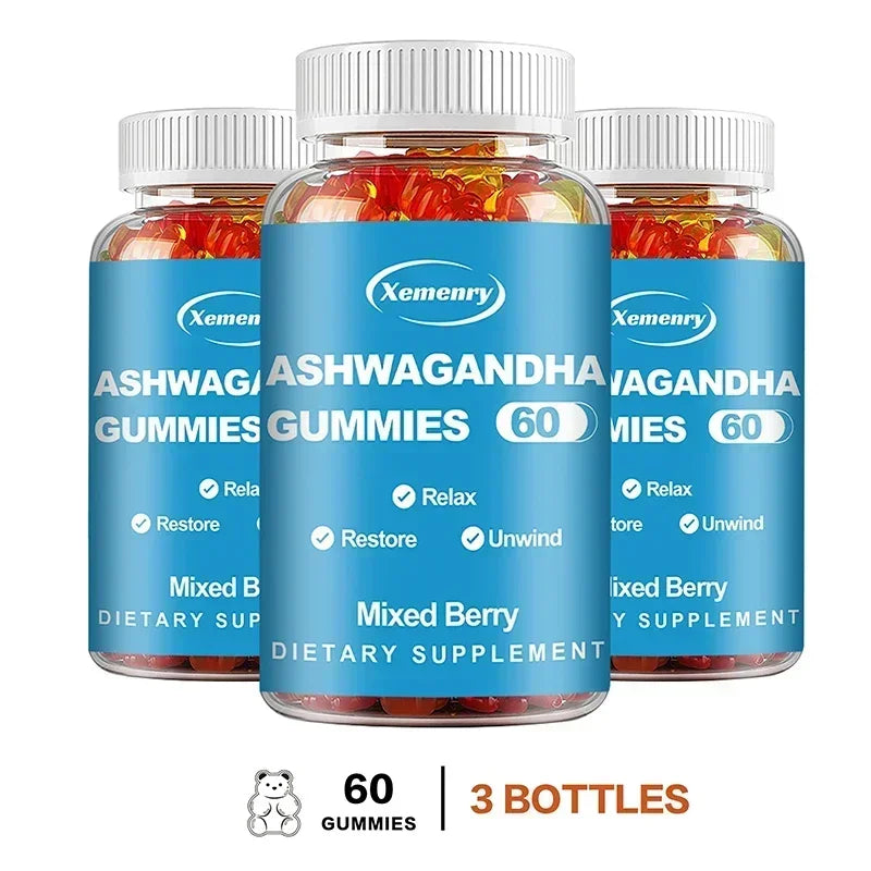 Ashwagandha Gummies - Improve Energy, Keep Youthful, Reduce Food Cravings, Regulate Thyroid Hormone Levels