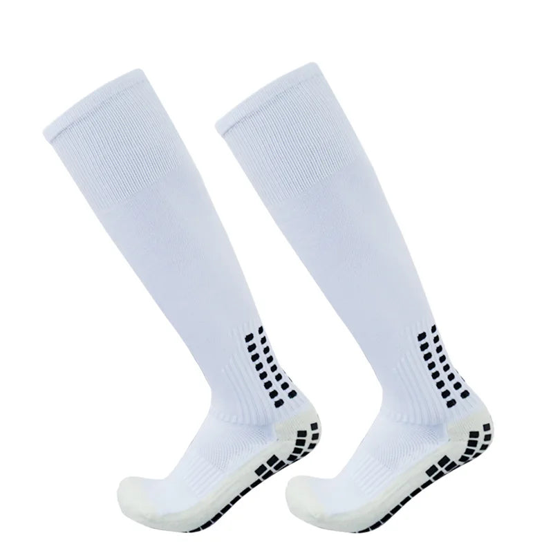 New Long FS soccer Socks Men Women Sports Round Silicone Non-Slip Grip Football Socks