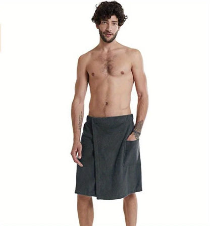Bath Towels Beach Towels Men's Wearable Bath Towels Bathroom Shower Room Bathrobes with Pockets
