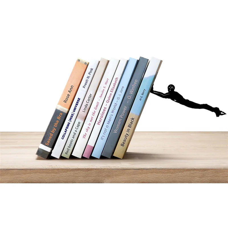 Creative Superman Metal Bookshelf Book Stand Creative Book Block Book Shelves Book Shelves Desk Book Storage Decorative Gift