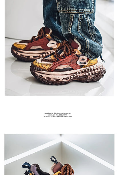 Casual Sneaker Men's Sneakers Loafers Wear-resistant Non-Slip Fashion Sports and Leisure Shoes for Men Outdoor Thick Bottom