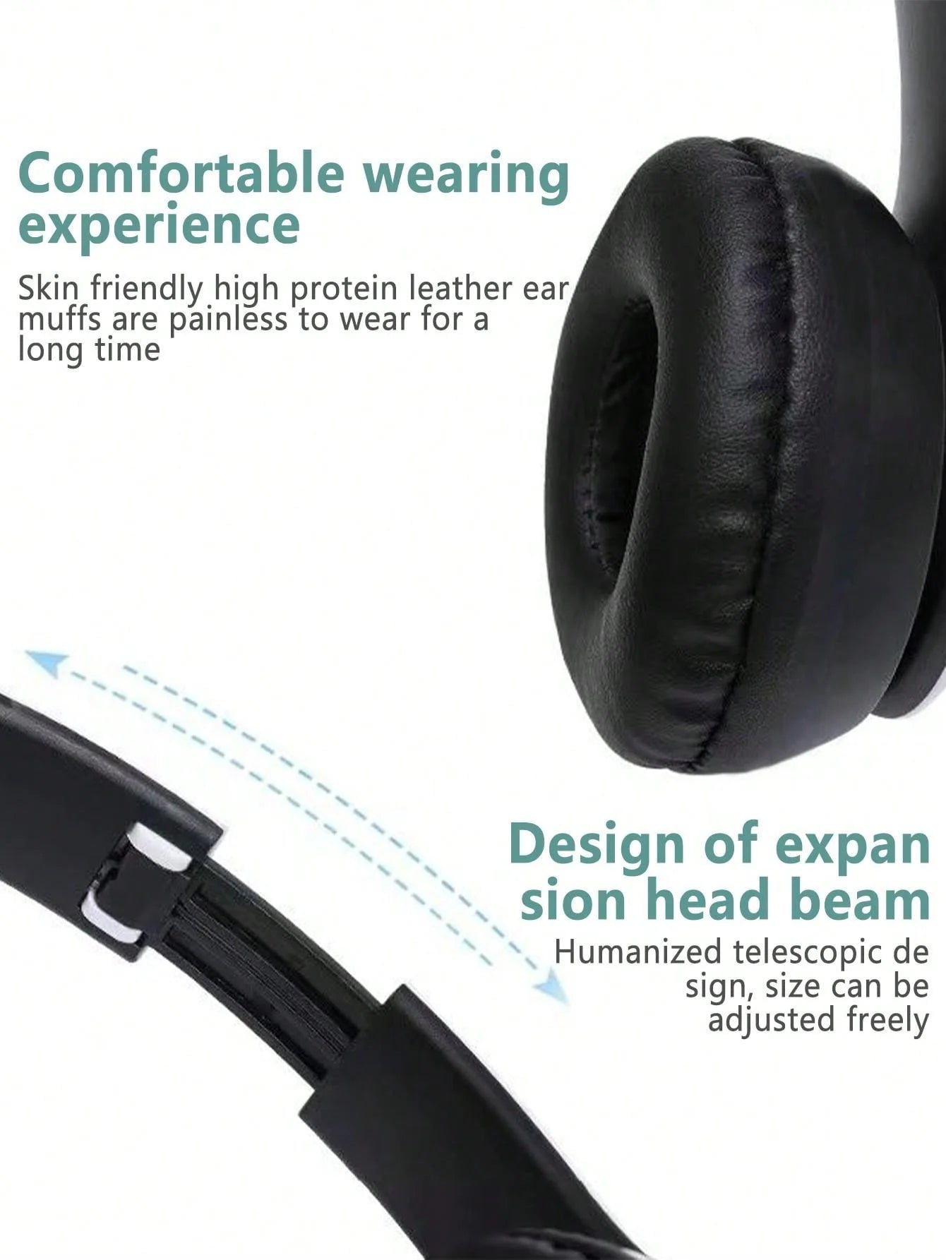 Headset Stereo Wireless Headset, Foldable Gaming Headset, Bass-heavy Wireless Sports Headset