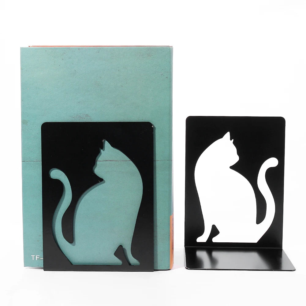 Beautiful Cat Book Ends for Shelves Duty Bookends for Heavy Book Iron Bookends Organizer Book Book rack Stand Shelf