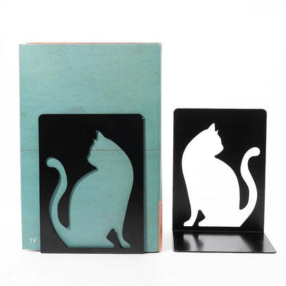 Beautiful Cat Book Ends for Shelves Duty Bookends for Heavy Book Iron Bookends Organizer Book Book rack Stand Shelf