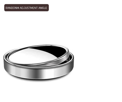 2Pcs Round Frame Convex Blind Spot Mirror Safety Driving Wide-angle 360 Degree Adjustable Clear Rearview Mirror Car Accessories