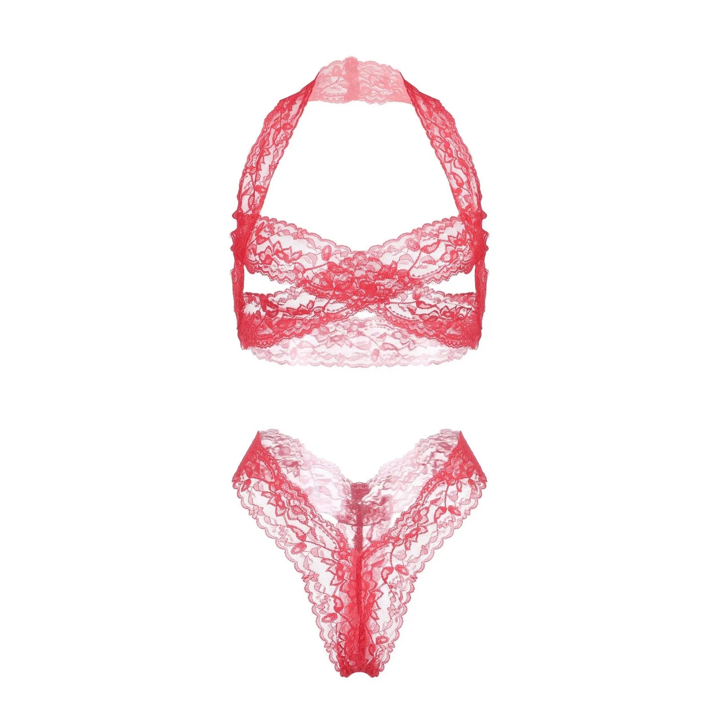 Women Lingerie Lace Bra Underwear Sleepwear G-String  Separate Two-Piece Lingerie Temptation Ultra-Thin Erotic Lingerie 2024