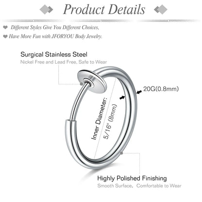 12Pcs/Set Fake Ear Ring Magnetic Studs Faux Non Pierced Ear Ring Ear Cuff No Piercing Magnetic Nose Studs CZ Dia 3/4/5mm