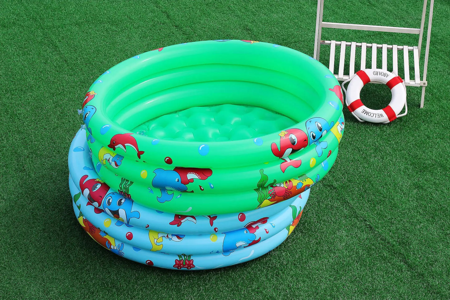 Reusable Inflatable Swimming Pool Double Layer Garden Portable Thickened For Kids Water Toys Party Round Indoor Outdoor Paddling