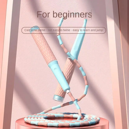 Strong Flexibility Skipping Rope Not Entangled Adjustable Soft Beaded Segmented Fitness Jump Rope Unisex Environment Protection