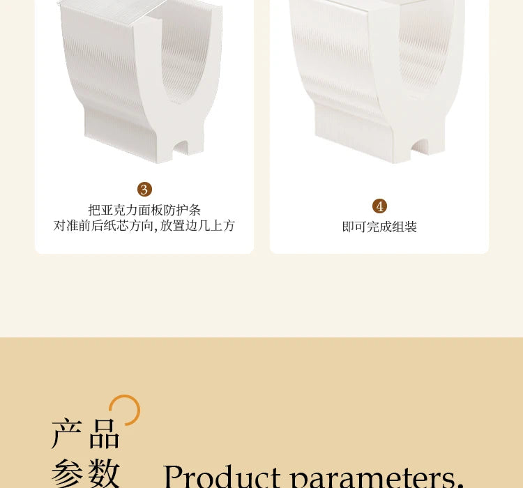 Folding paper table bedside table shelf living room bedroom simple folding storage sofa side cabinet coffee table 롤테이블 이동식테이블