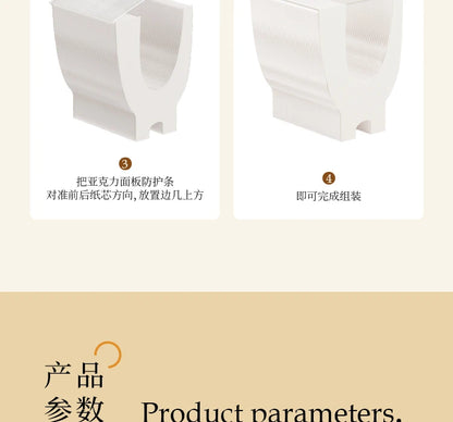 Folding paper table bedside table shelf living room bedroom simple folding storage sofa side cabinet coffee table 롤테이블 이동식테이블