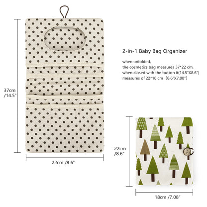 Travel Diaper Bag Diaper Compartment Diaper Organizers Diaper Holder Portable Button Diaper Container Polyester Cotton Baby Stor