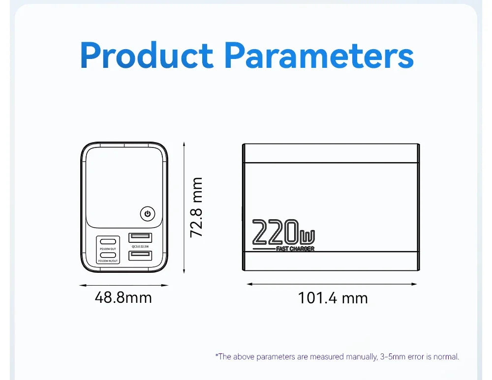 27000mAh Power Bank 100W PD QC3.0 Fast Charging External Spare Battery For iPhone 15 14 13 12 Xiaomi Macbook Air Laptop