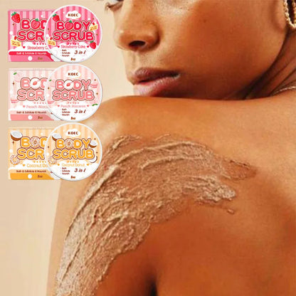 Koec Cocount 3 Counts Body Care Set-body Scrub+body Juice Oil+body Milk Mist Moisturizing Body Care Scrub Whitening Body Lotion