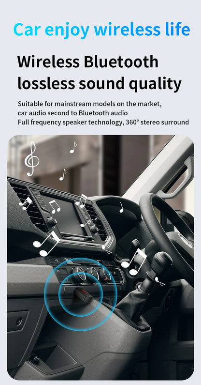 Bluetooth 5.4 Car Transmitter Receiver Handsfree Call Car Kit Mini USB Power Auto Wireless Audio Adapter For Fm Radio