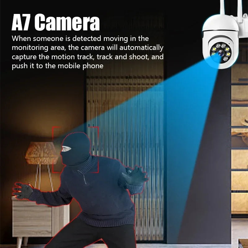 IP Camera A7 Wireless Monitoring Camera 360 Degree Intercom 1080P Home Security Camera Remote HD Night Vision Camera
