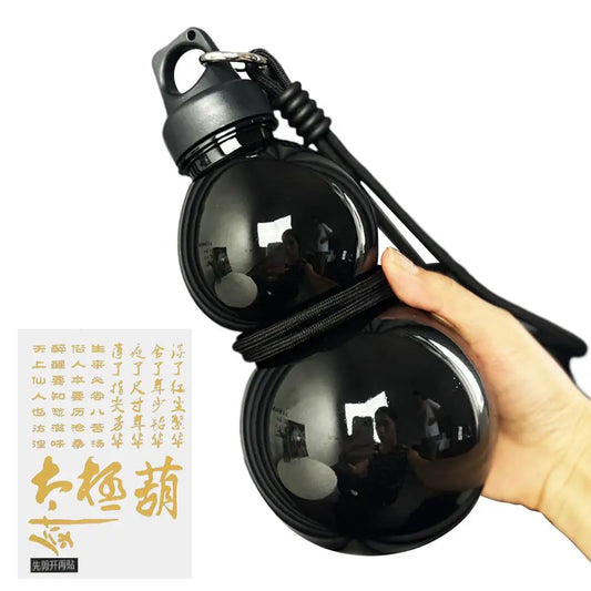 Retro Style Gourd Water Bottle 750ml Large Capacity Fitness Bottle Outdoor Hydration Gourd Bottle Traditional Water Cup Design