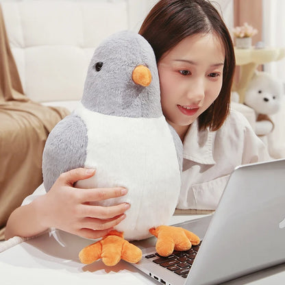 Simulated Round Chubby Pigeon Plush Toys Cartoon Bird Peace Dove Dolls Stuffed Home Decratied Ornaments Gifts for Kids Girls
