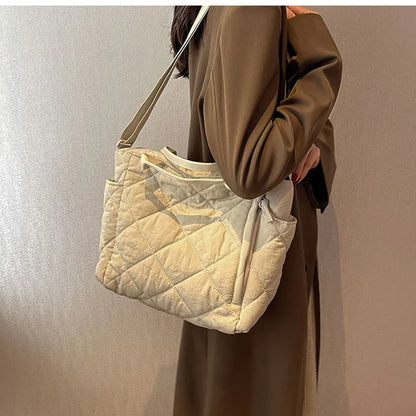 Large capacity Tote Bags for Women Shoulder Side Bag Fashion Space cotton Shopper Shopping Bags cute Ladies Totes 2022 Winter