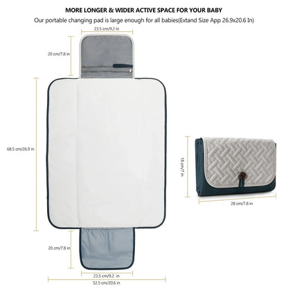 Portable Multifunction Foldable Waterproof Changing Pad Newborn Baby Diaper Changing Mat Changing Pads