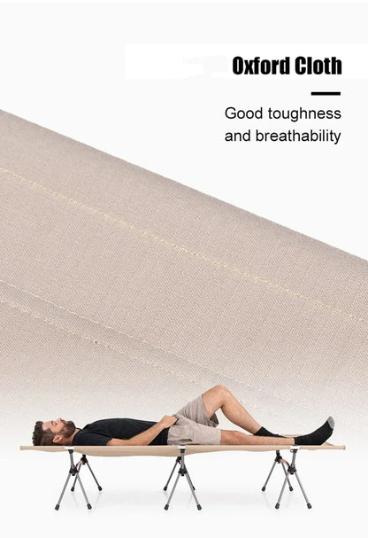 Camping Cot Outdoor Exquisite Camping Folding Bed Lightweight and Portable Safe and Stable High and Low Dual-use Folding Bed