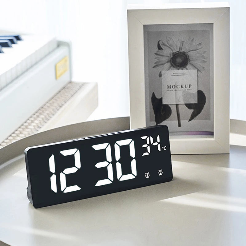 Creative Multifunction Electronic Clock Simple Large Screen Clock Multi Group Alarm Clock Student Clock