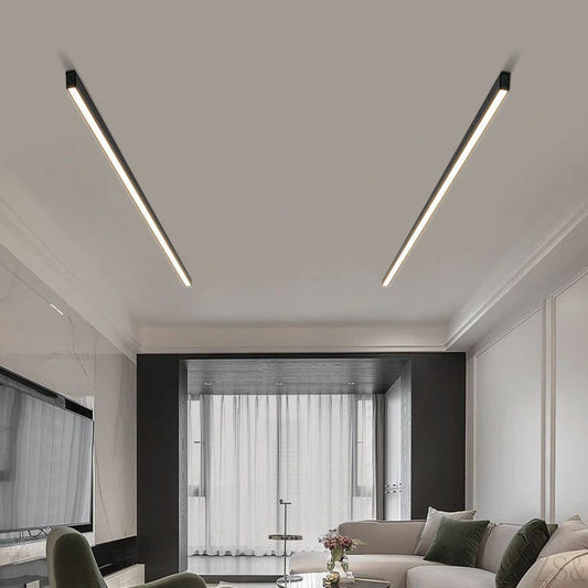 Modern LED Strip Light Long One Lamp Bright Installation For Living Room Aisle Balcony Entrance Hallway Corridor Office Lighting