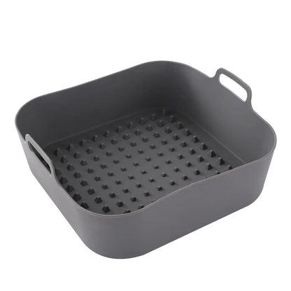 Air Fryer Silicone Pot Thick Reusable Silicone Square Air Fryer Liners Replacement of Parchment Liner Paper Air Fryer Basket
