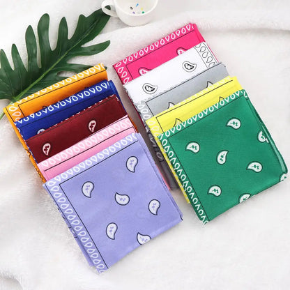Sports Supplies Handkerchief Neck Scarf Printed Square Scarves Paisley Bandana Hair Band Wristband