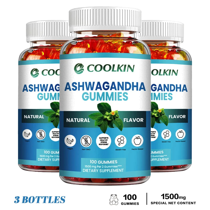 Ashwagandha Gummies - Natural Anxiety Relief, Improves Mood, Helps with Immunity and Thyroid Function, Anti-anxiety