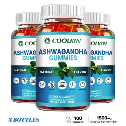 Ashwagandha Gummies - Natural Anxiety Relief, Improves Mood, Helps with Immunity and Thyroid Function, Anti-anxiety