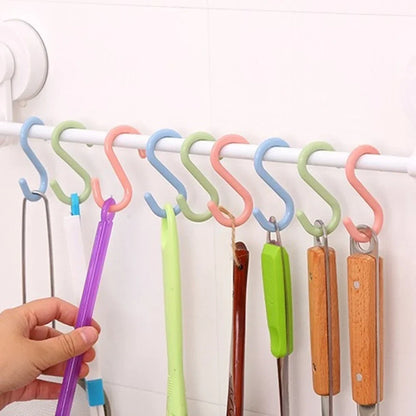 Plastic Multipurpose Portable S Shape Hanging Hooks 4Pcs/8Pcs Kitchen Home Organizer Clothing Rack Baby Stroller Hanger