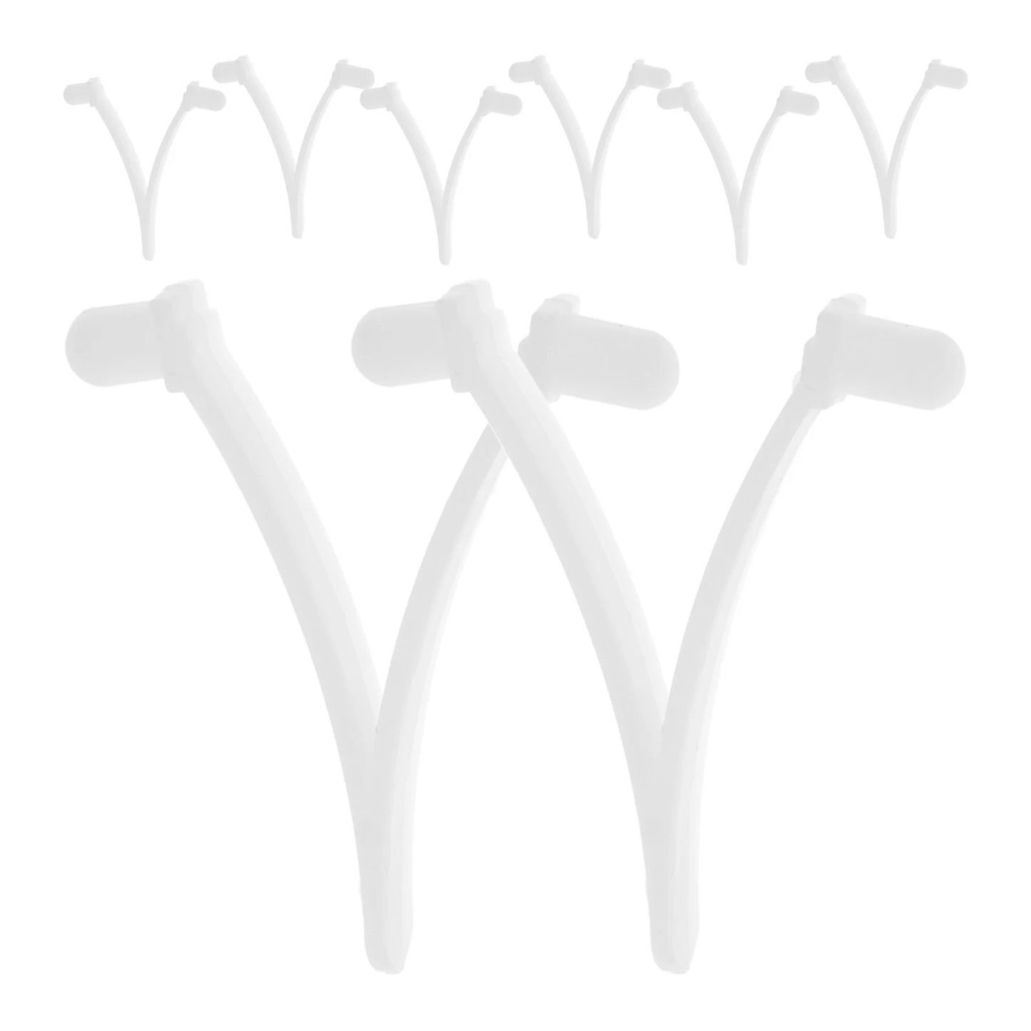 8 Pcs Pool Cleaning Accessories ABS Material V Clips For Skimmer Nets Leaf Rakes Brush Handles Pool Tool Attachment Locking Clip