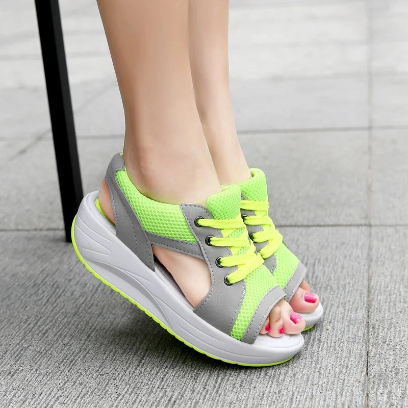 Women Sandals 2023 New Lady Platform Chunky Sandals Comfortable Women's Sandals Open Toe Casual Summer Sports Shoes